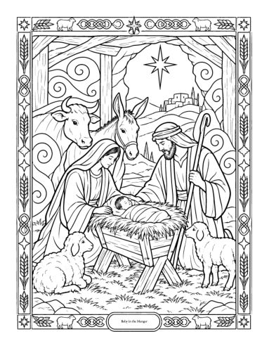 Free page: the baby in the manger